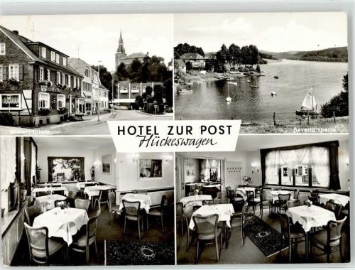 Hückeswagen Hotel zur Post Wilhelmsplatz Bevertalsperre