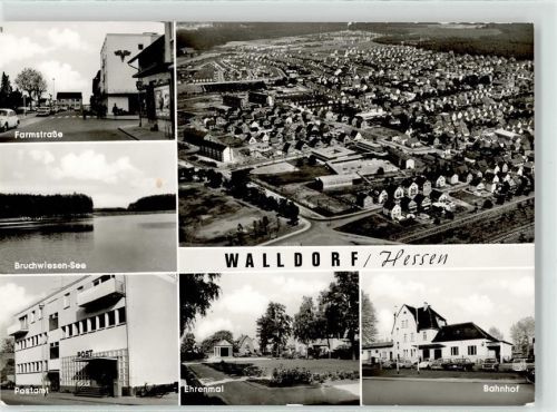Walldorf Farmstrasse Bruchwiesen See Postamt Kriegerdenkmal Bahnhof