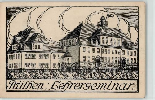 59602 W4784 Rüthen Künstlerkarte Lehrerseminar
