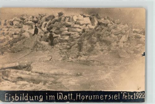 Horumersiel Eisbildung im Watt 1922