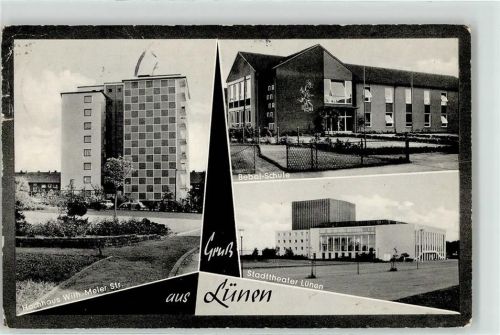 Lünen Hochhaus Wilhelm Meier Strasse Bebel Schule Stadttheater