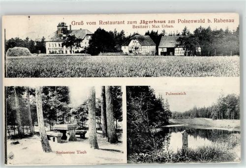 Rabenau Steinerner Tisch Poisenteich Gasthaus Zum Jägerhaus Max Urban Poisenwald