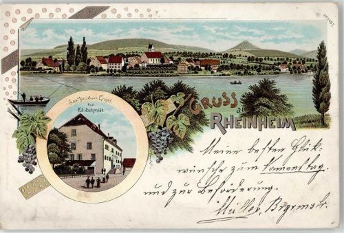 79790 W7897 Rheinheim , Hochrhein 1904 - Gasthaus zum Engel