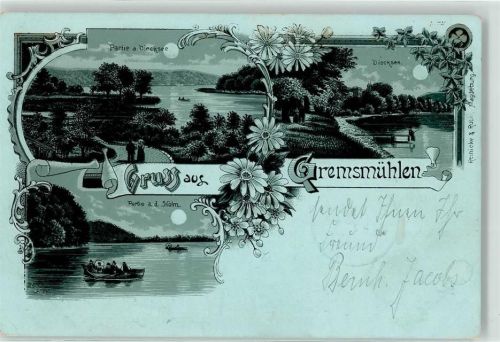 23714 W2423 Bad Malente-Gremsmühlen 1903 - Holm Boot Diecksee Posthilfstelle Zum Uglei