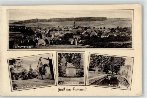 Oberfarnstedt WK II Kirche Denkmal 1914 1918 Dorfteich
