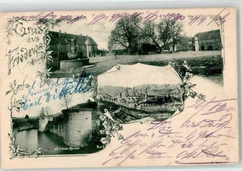 Friedewald 1903 Schlosshof Schloss Ruine