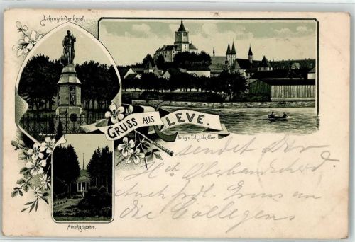 Cleve 1900 Lohengrindenkmal Amphitheater Kirche