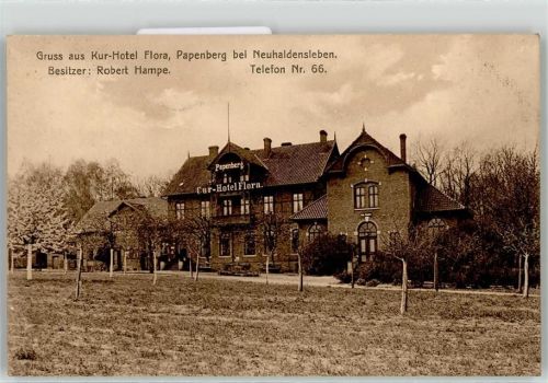 Neuhaldensleben 1915 Hotel Flora Papenberg Besitzer Robert Hampe