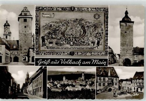 Volkach Turm Brunnen Gasthaus Behringer Am Marktplatz