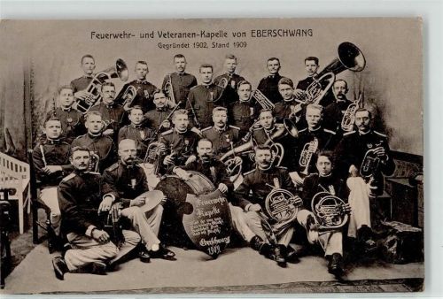 Eberschwang Feuerwehrkapelle 1909 Gruppenbild Musiker