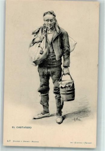 1900 El Castanero Publisher Hauser y Menet Nr. 427 - Volkstypen AK