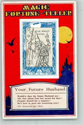 Magic Fortuna Teller Zauberer Zauber Postkarte Besondere Karte