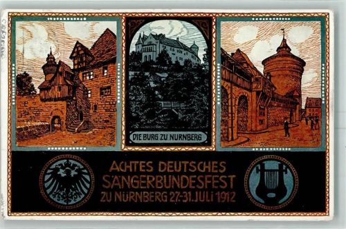 Nürnberg 1912 VIII Sängerbundesfest AK