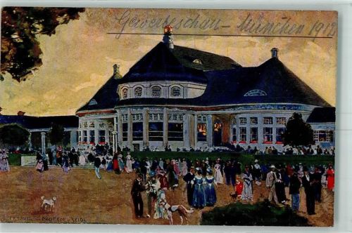 München 1912 Gewerbeschau Ausstellung Hauptrestaurant AK