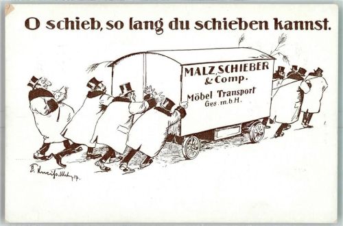 1917 Malz und Schieber Möbeltransport AK