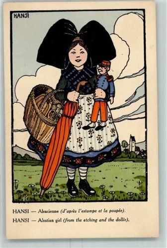 Tracht Alsacienne und Puppen Nr. 30 P.J. Gallais editeur Hansi (Waltz) 1940