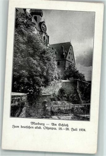 W3550 Marburg Zum deutschen akad. Olympia 1924 AK Studentika