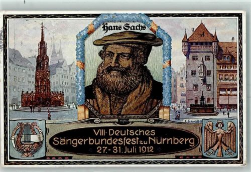 Nürnberg 1912 VIII Sängerbundesfest sign. Schmidt AK