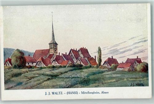 Mittelbergheim sign. Jean Jacques Waltz ( Hansi ) Nr. 226 P.J. Gallais et Cie , editeurs Paris AK