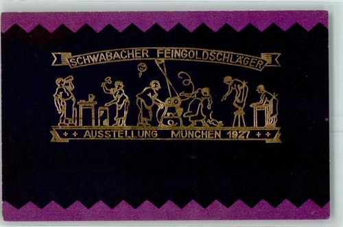 München 1927 Schwabacher Feingoldschläger Beruf AK