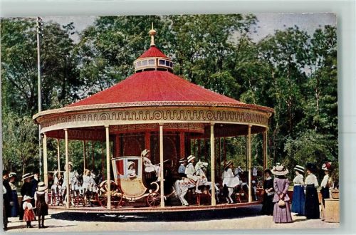 Karussell Volksfest AK Jahrmarkt 1915 KEINE AK