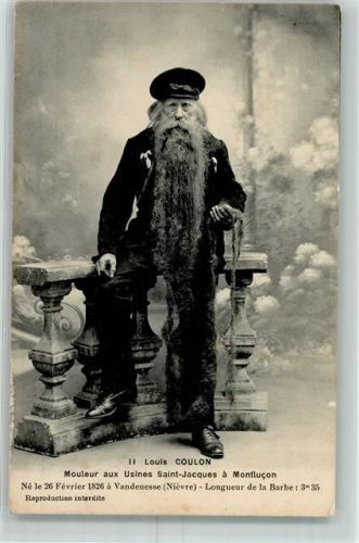 Montlucon Louis Coulon Mouleur aux Usines Saint Jacques Longeur de la barbe
