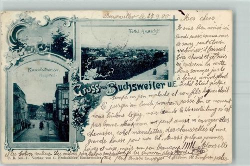 Bouxwiller 1900 Kanalstraße