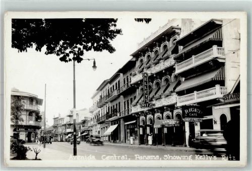 Panama City Avenida Central Showing Kelly`s Ritz Auto