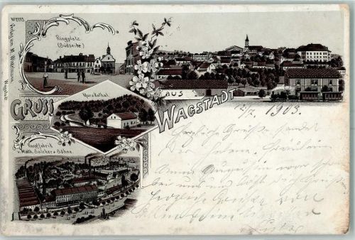 Bilovec 1903 Ringplatz Murzkathal Knopffabrik v. Math. Salcher & Söhne