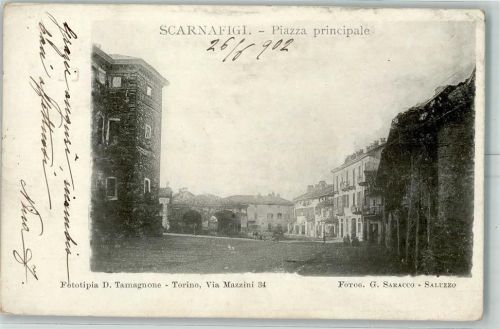 Scarnafigi 1902 Piazza principale