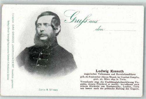Miskolc Ludwig Kossuth ungarischer Volksmann u. Revolutionsführer Monok