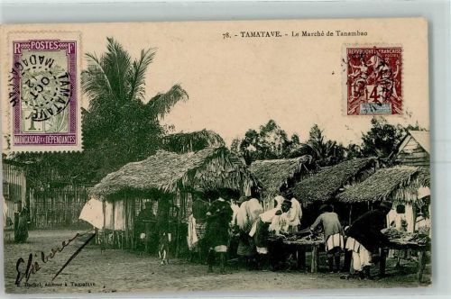Toamasina 1912 Le Marche de Tanambao Marktszene