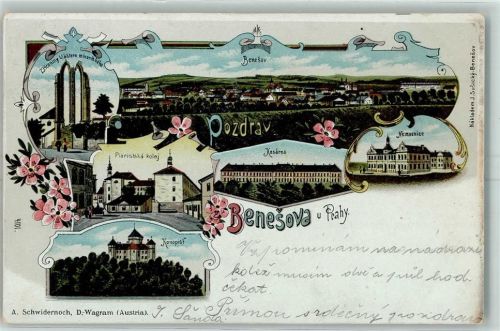 Benesov Beneschau Lithographie