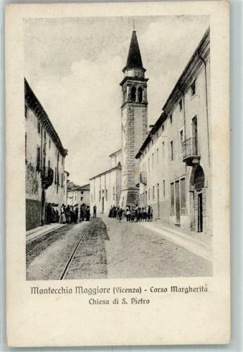 Montecchio Maggiore 1917 Corso Margherita Chiesa di S. Pietro