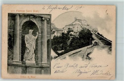 21100 Varese 1900 - Sacro Monte Statua di Mose