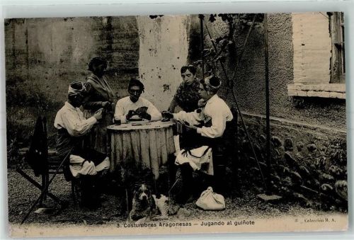 Jaca - Aragonischer Zoll spielt die Guinote Hund