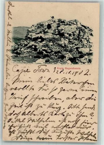 Kapstadt 1902 Kopje Magersfontein Ort handschriftlich
