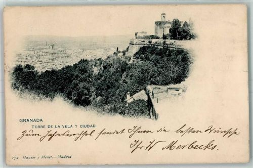 Granada 1903 - Torre de la Vela y Ciudad