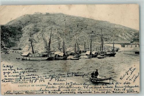 Cartagena 1902 - Castillo de Galeras Segelboot