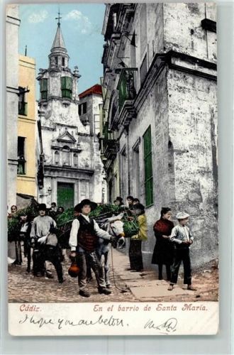 Cadiz 1905 en el barrio de Santa Maria