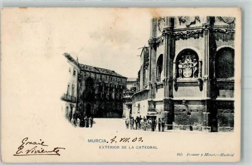 Murcia 1903 Nr. 845 Hauser y Menet , Exterior de la Catedral AK