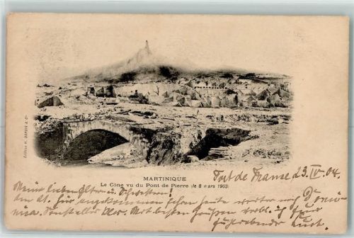 Fort-de-France 1904 le Con vu du Pont de Pierre