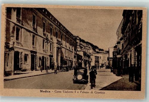 97015 Modica - Corso Umberto I e Palazzo die Giustizia Auto