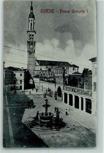 Thiene Piazza Umberto I. Kirche Brunnen