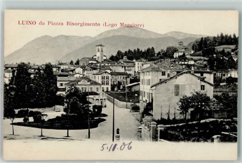 21016 Luino 1906 - Piazza Risorgimento Lago Maggiore