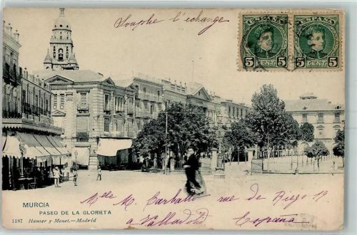 Murcia 1902 Nr. 1187 Hauser y Menet Paseo de la Glorieta