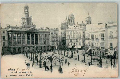 Cadiz 1903 Plaza de Isabel II.
