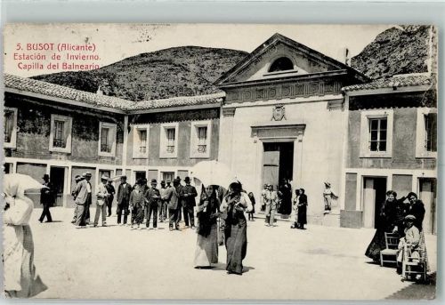 Alicante 1919 Busot Estacion de Invierno Bahnhof AK