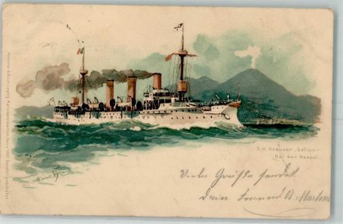 Meissner u. Buch Serie 1000 Kreuzer Gefion AK Bohrdt, H. 1899 Lithographie / Künstlerkarte