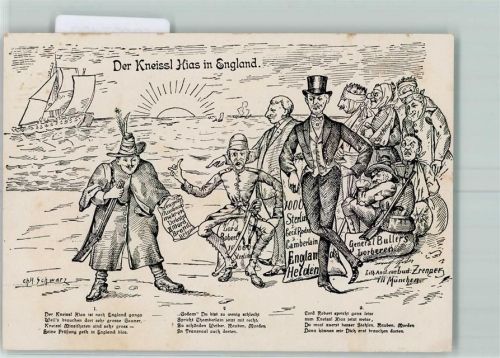1900 Anti England Politik innenliegende Zettel liegen lose ein